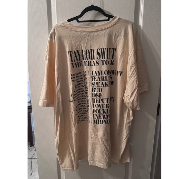 Taylor Swift | The Eras Tour US Dates Beige T-Shirt - Picture 4 of 7